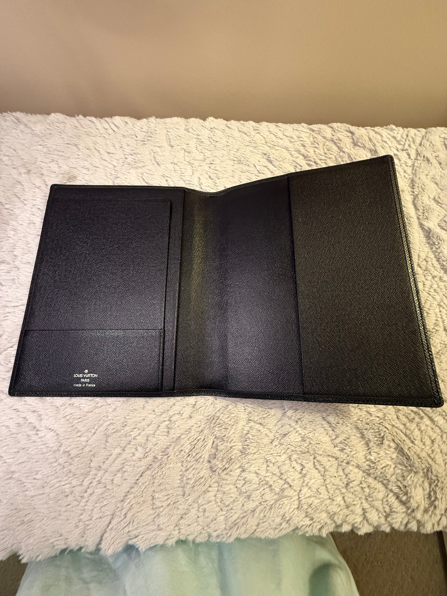Louis Vuitton(Currently Sold Out Online) Black Taiga Leather Desk Agenda