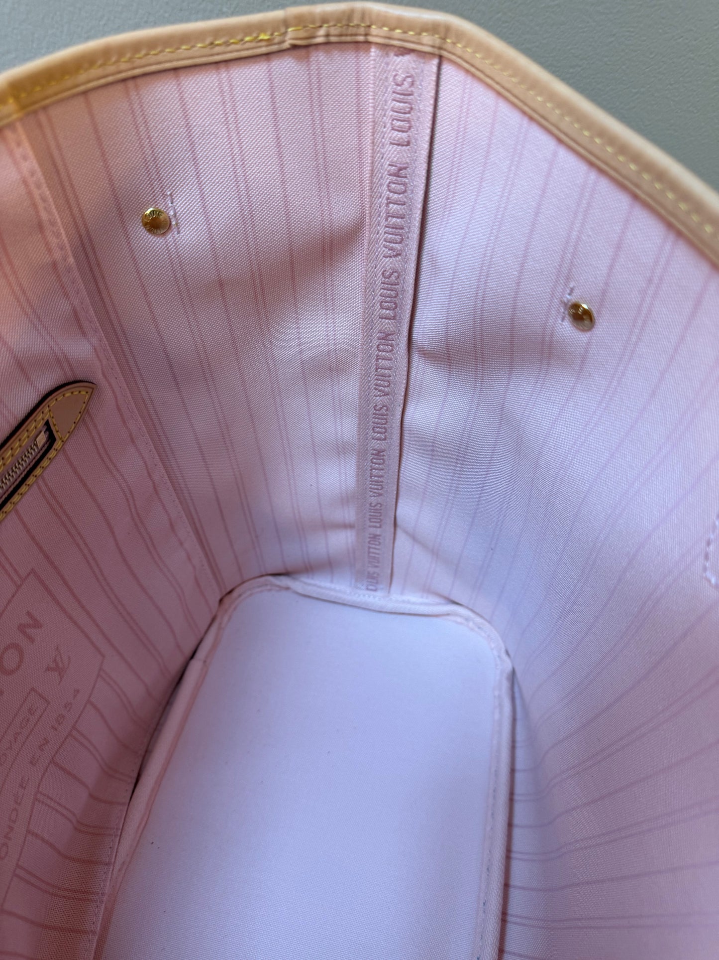 Louis Vuitton Neverfull MM Azur/Rose Ballerine-New