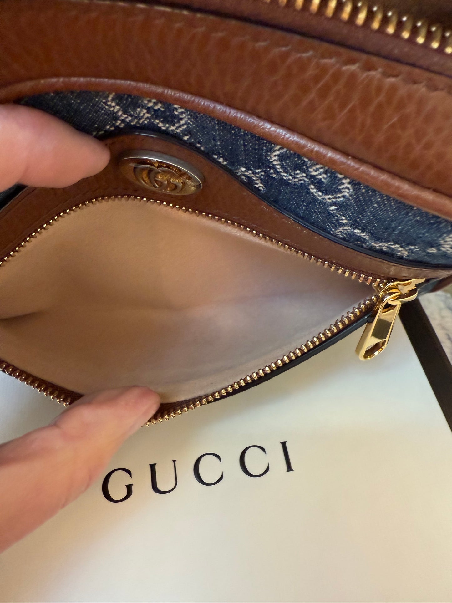 Gucci Ophidia Denim GG Monogram ( Shoulder or Crossbody)