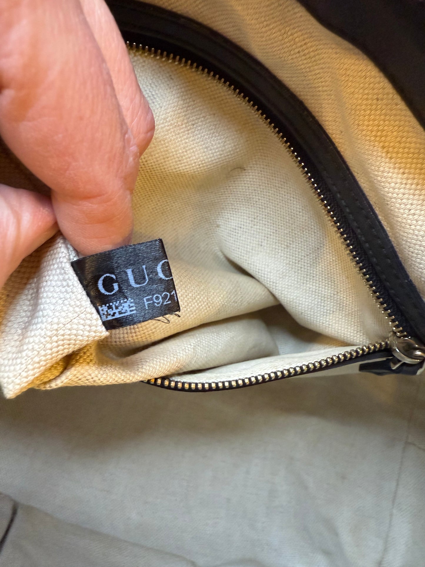 Gucci Diamante Black and Brown 2 Way Tote