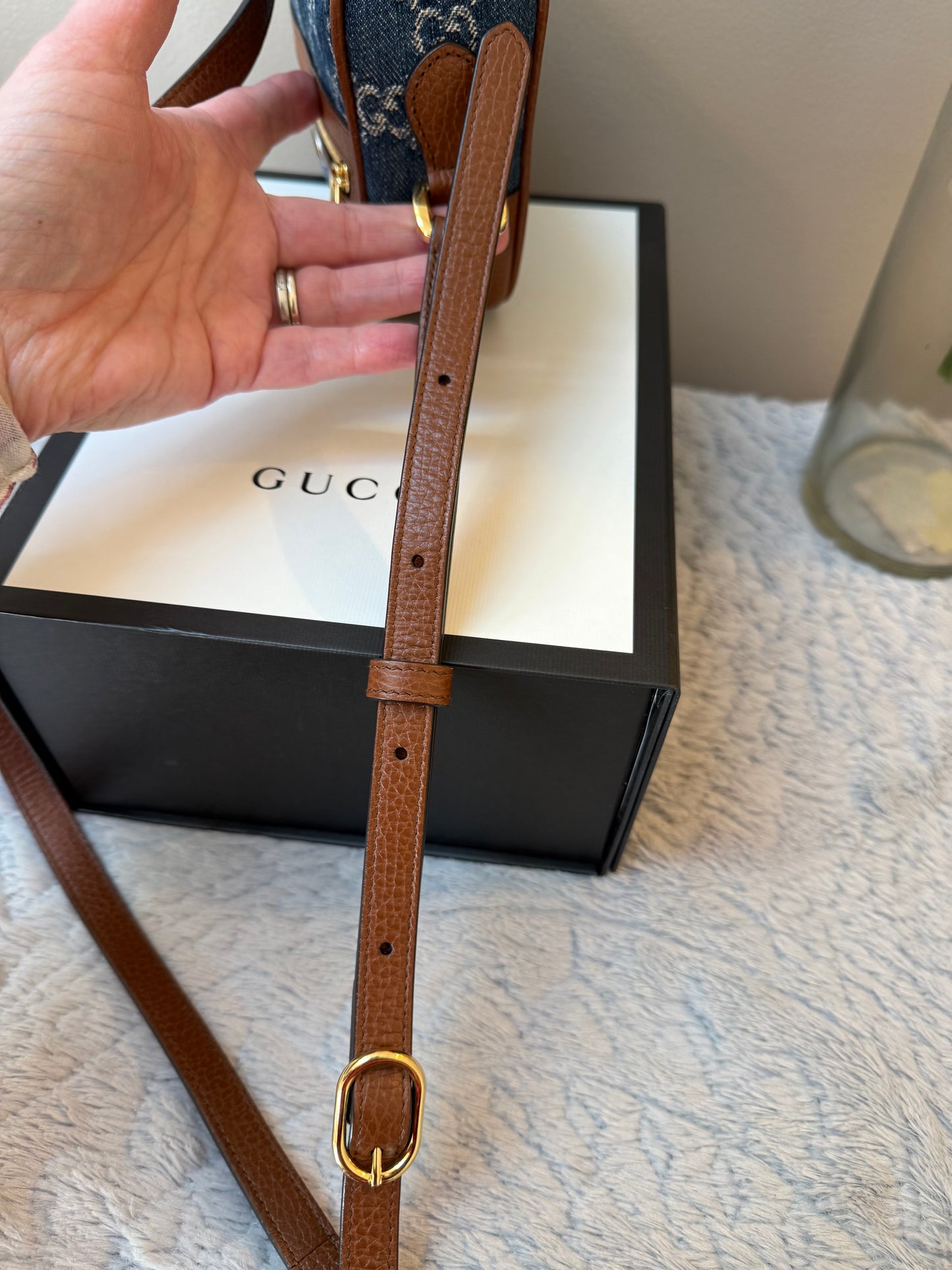 Gucci Ophidia Denim GG Monogram ( Shoulder or Crossbody)