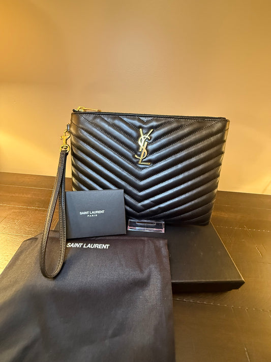 YSL Leather Clutch