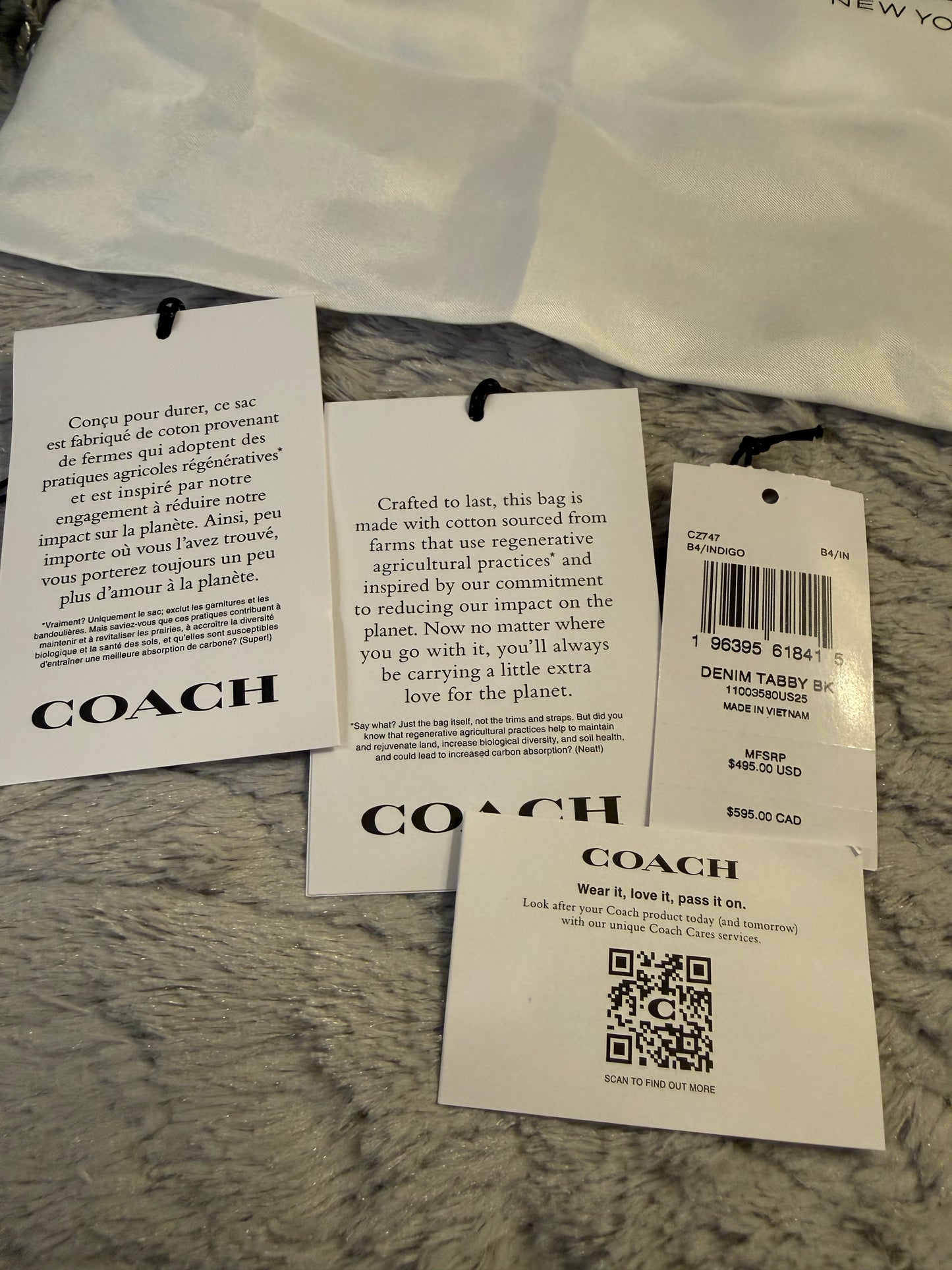 Coach Denim Tabby Backpack -NEW